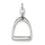 Sterling Silver Large Polished Horse Stirrup Charm hide-image