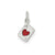 Enameled Ace Of Hearts Card Charm in Sterling Silver