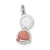 Sterling Silver Enamel Compact Makeup Mirror Charm hide-image