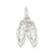 Polished Ballerina Slipper Charm in Sterling Silver