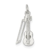 Sterling Silver Polished Violin & Bow Charm hide-image