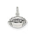 Antiqued Football Charm in Sterling Silver