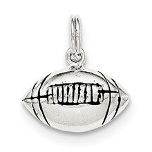 Sterling Silver Antiqued Football Charm hide-image