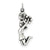 Sterling Silver Antiqued Cheerleader Charm hide-image