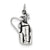 Antiqued Golf Clubs w/Bag Charm in Sterling Silver