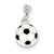 Enameled Soccer Ball Charm in Sterling Silver