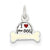 Sterling Silver Enameled I Love My Dog Charm hide-image