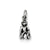 Antiqued Monkey Charm in Sterling Silver