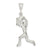 Basketball Player Charm in Sterling Silver