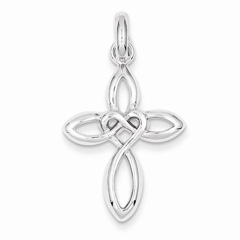 Sterling Silver Rhodium Plated Cross pendant, Pendants for Necklace