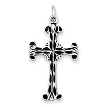 Sterling Silver Antiqued Cross Charm hide-image