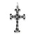 Antiqued Cross Charm in Sterling Silver