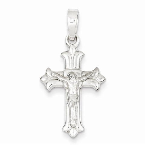 Sterling Silver Polished Crucifix pendant, Pretty Pendants for Necklace