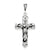 Antiqued Crucifix Charm in Sterling Silver