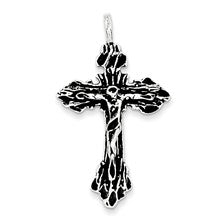 Sterling Silver Antiqued Crucifix Charm hide-image