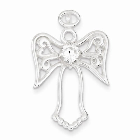 Sterling Silver CZ Angel pendant, Gorgeous Pendants for Necklace