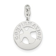 Sterling Silver Polished Confirmation Dove Charm hide-image