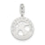 Polished Confirmation Dove Charm in Sterling Silver