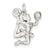 Sterling Silver Cheerleader Charm hide-image