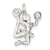 Cheerleader Charm in Sterling Silver