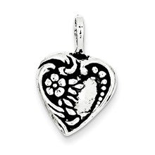 Sterling Silver Antiqued Heart Charm hide-image