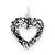 Sterling Silver Antiqued Heart Charm hide-image