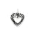 Antiqued Heart Charm in Sterling Silver