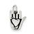 Sterling Silver Antiqued Sign Language Charm hide-image