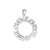 CZ Love Circle Charm in Sterling Silver