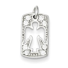 Sterling Silver CZ Angel Charm hide-image