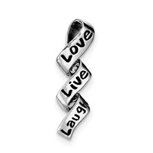 Sterling Silver Love, Live, Laugh Charm hide-image