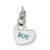 Polished Enamel Boy Charm in Sterling Silver