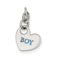 Sterling Silver Polished Enamel Boy Charm hide-image