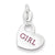 Sterling Silver Polished Enamel Girl Charm hide-image