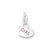 Polished Enamel Girl Charm in Sterling Silver