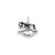 Antiqued Rocking Horse Charm in Sterling Silver