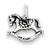 Sterling Silver Antiqued Rocking Horse Charm hide-image