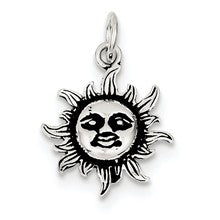 Sterling Silver Antiqued Sun Charm hide-image