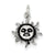 Antiqued Sun Charm in Sterling Silver