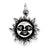 Sterling Silver Antiqued Sun Charm hide-image