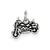 Antiqued Motorcycle Charm in Sterling Silver