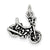 Antiqued Motorcycle Charm in Sterling Silver