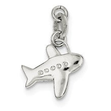 Sterling Silver Polished Airplane Charm hide-image