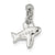 Polished Airplane Charm in Sterling Silver