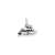 Antiqued Boat Charm in Sterling Silver