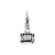 Antiqued Gondola Charm in Sterling Silver