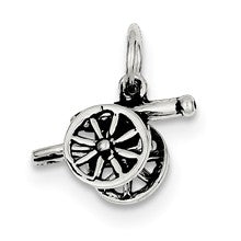 Sterling Silver Antiqued Cannon Charm hide-image