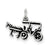 Antiqued Horse and Carriage Charm in Sterling Silver