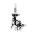 Sterling Silver Antiqued Man and Donkey Charm hide-image