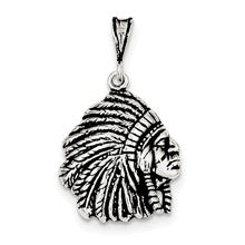 Sterling Silver Antiqued Indian Man Charm hide-image